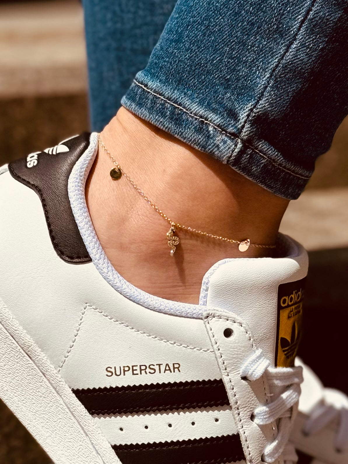 Gold Fuẞkettchen - Serpent Charm Anklet