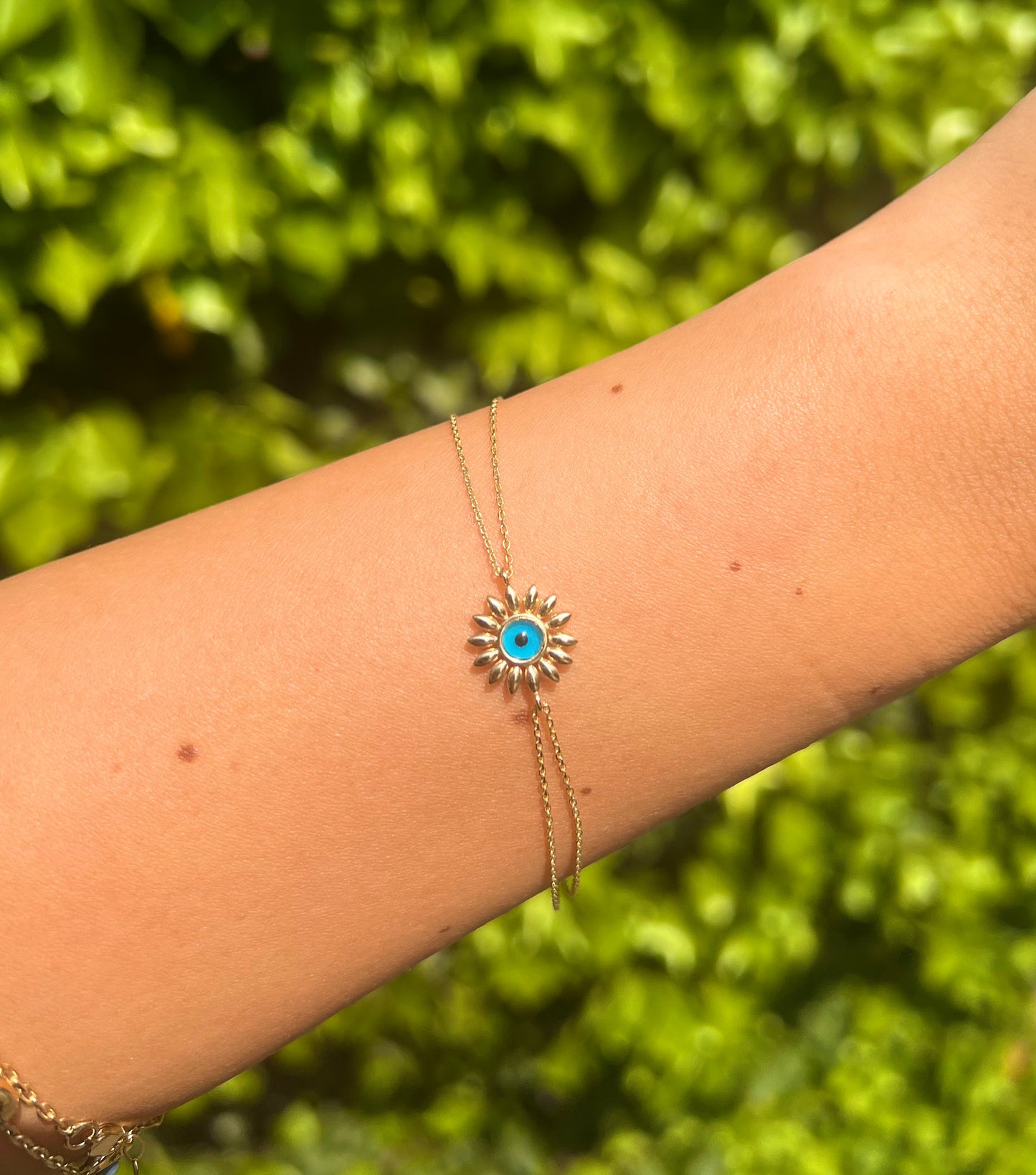 Gold Armband - Blume Nazar