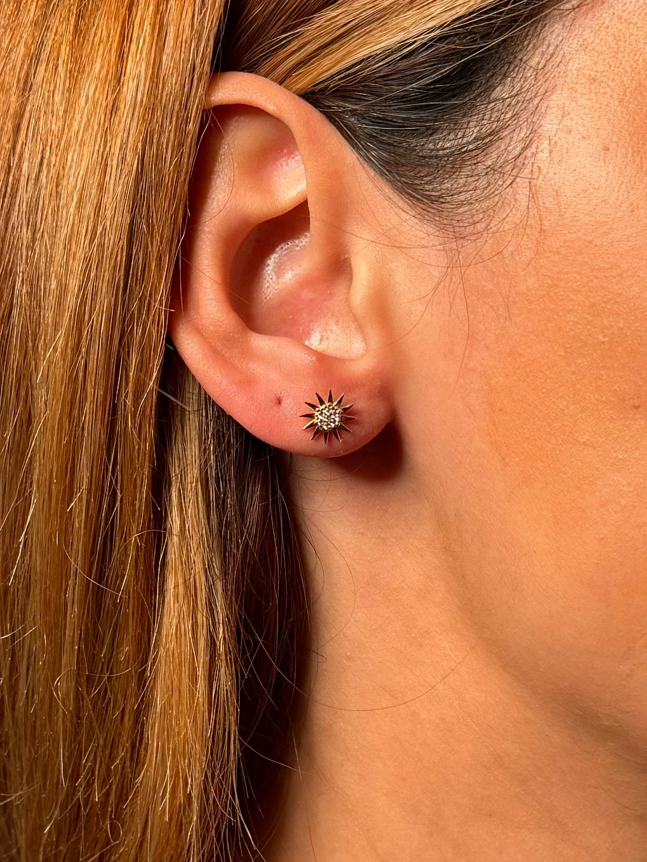 Gold Ohrstecker - Sonnenschein