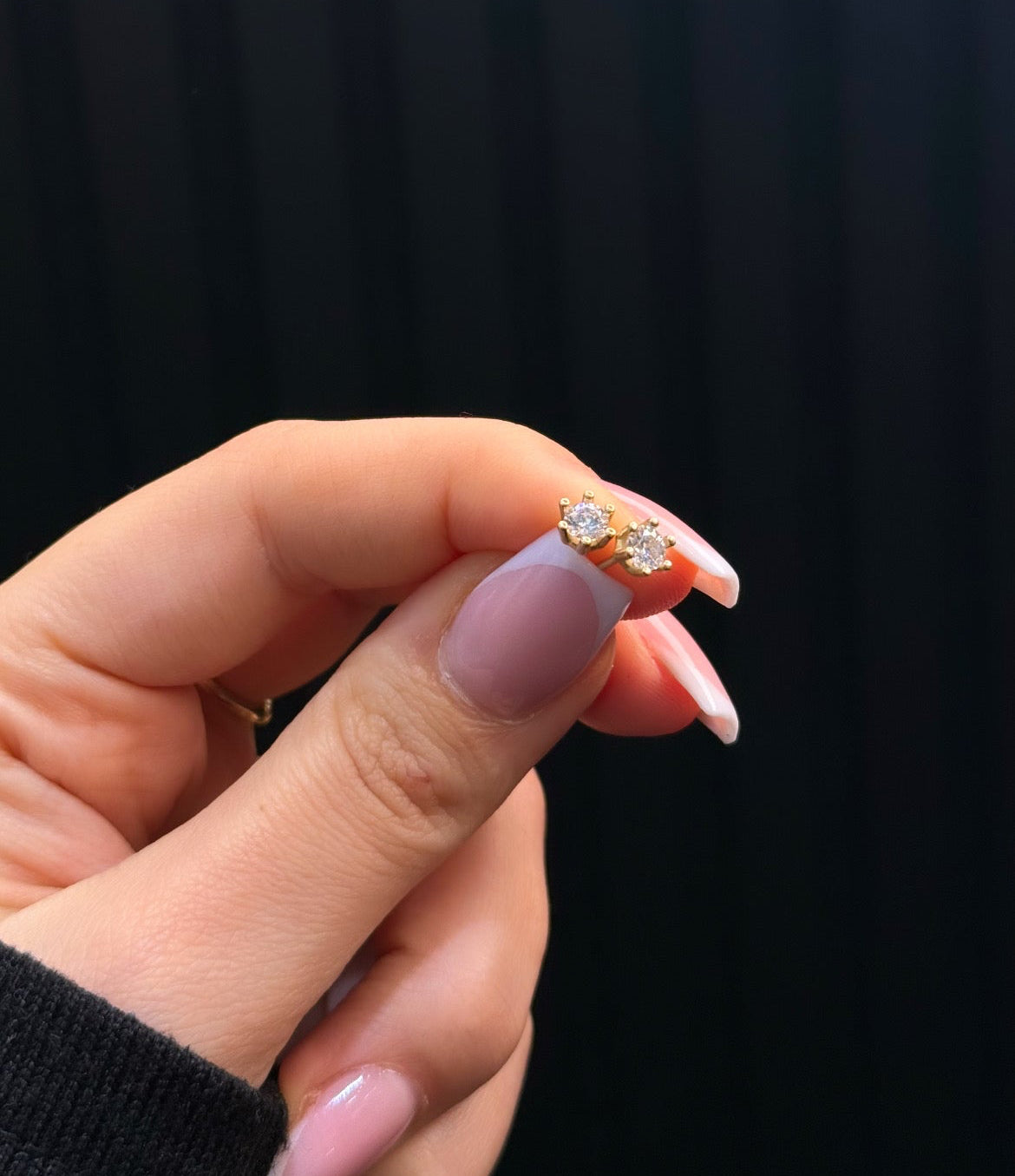 Gold Ohrringe - Sechskant Prestige Stecker