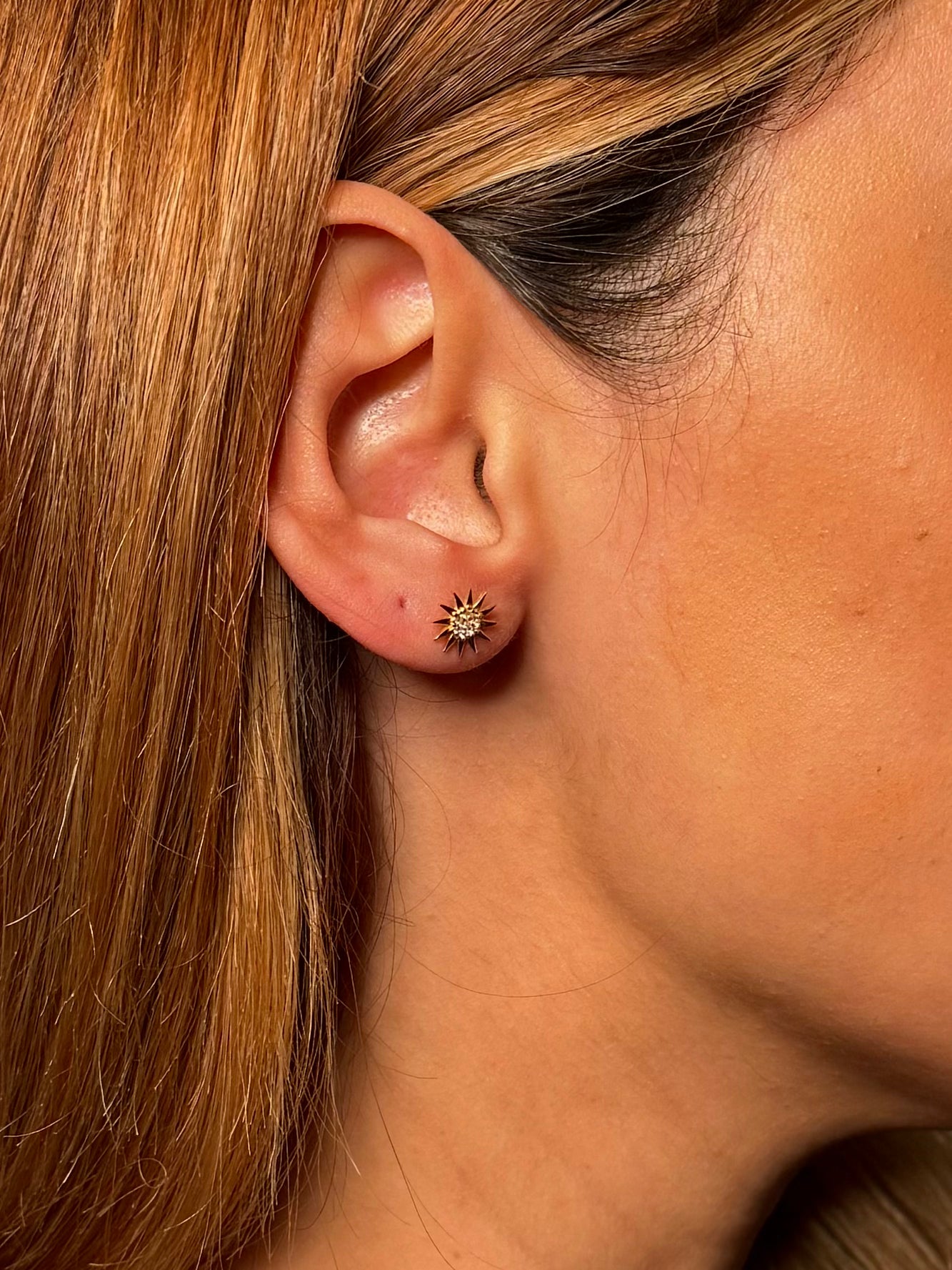 Gold Ohrstecker - Sonnenschein