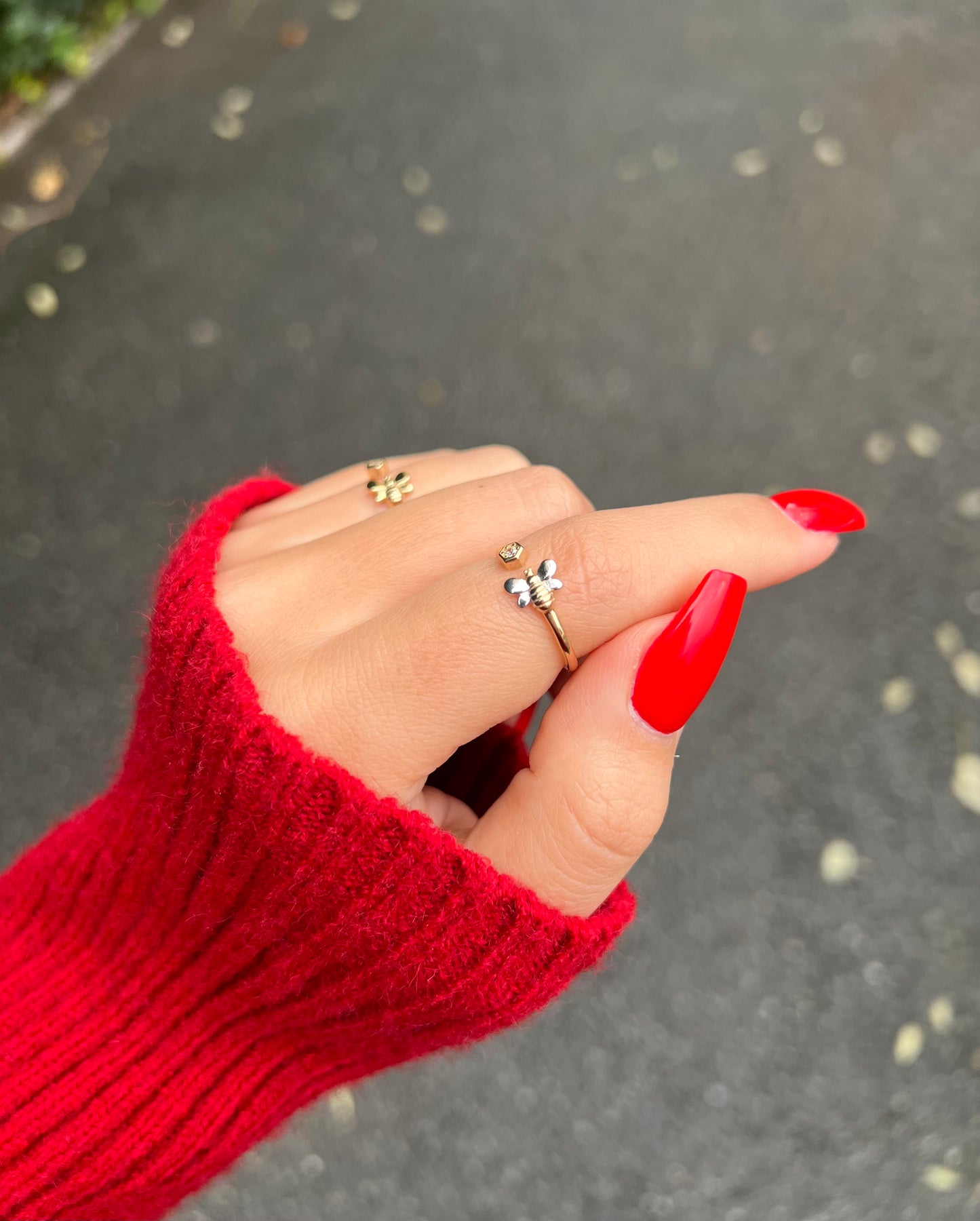 Gold Ring - Offen mit Schmetterling