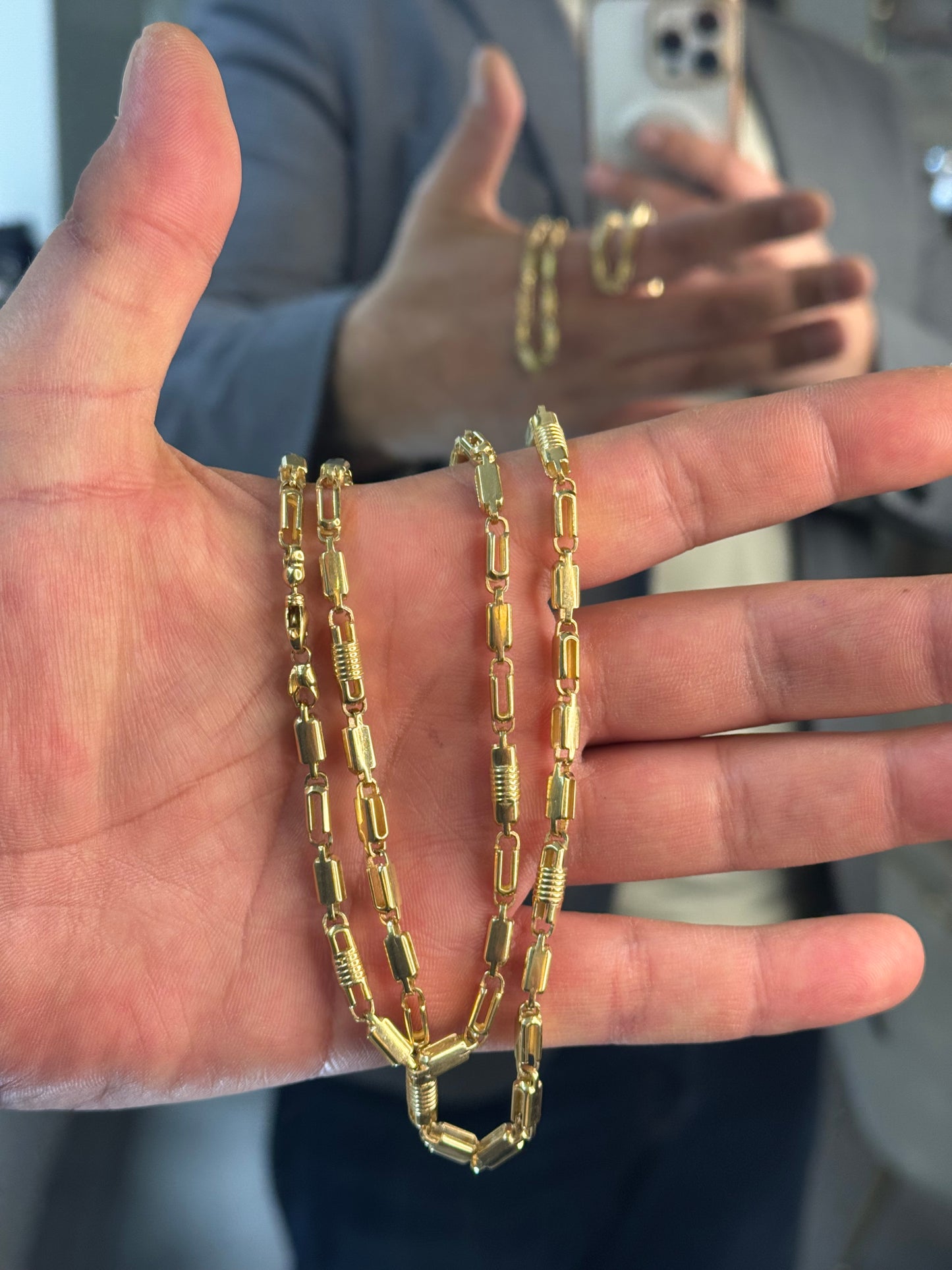 Feingliedrige Kette aus 14k (585) Gold – 65 cm
