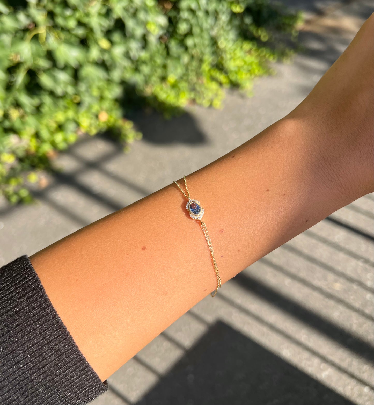 Gold Armband - Dark Blue