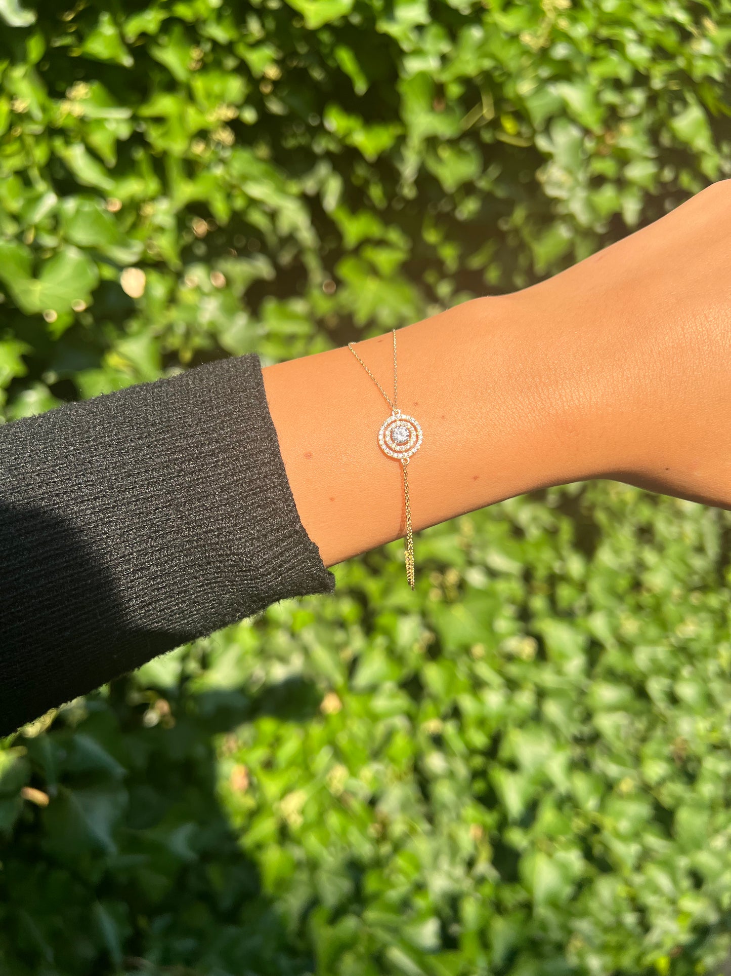 585 GOLD ARMBAND - BAGUETTE RUND