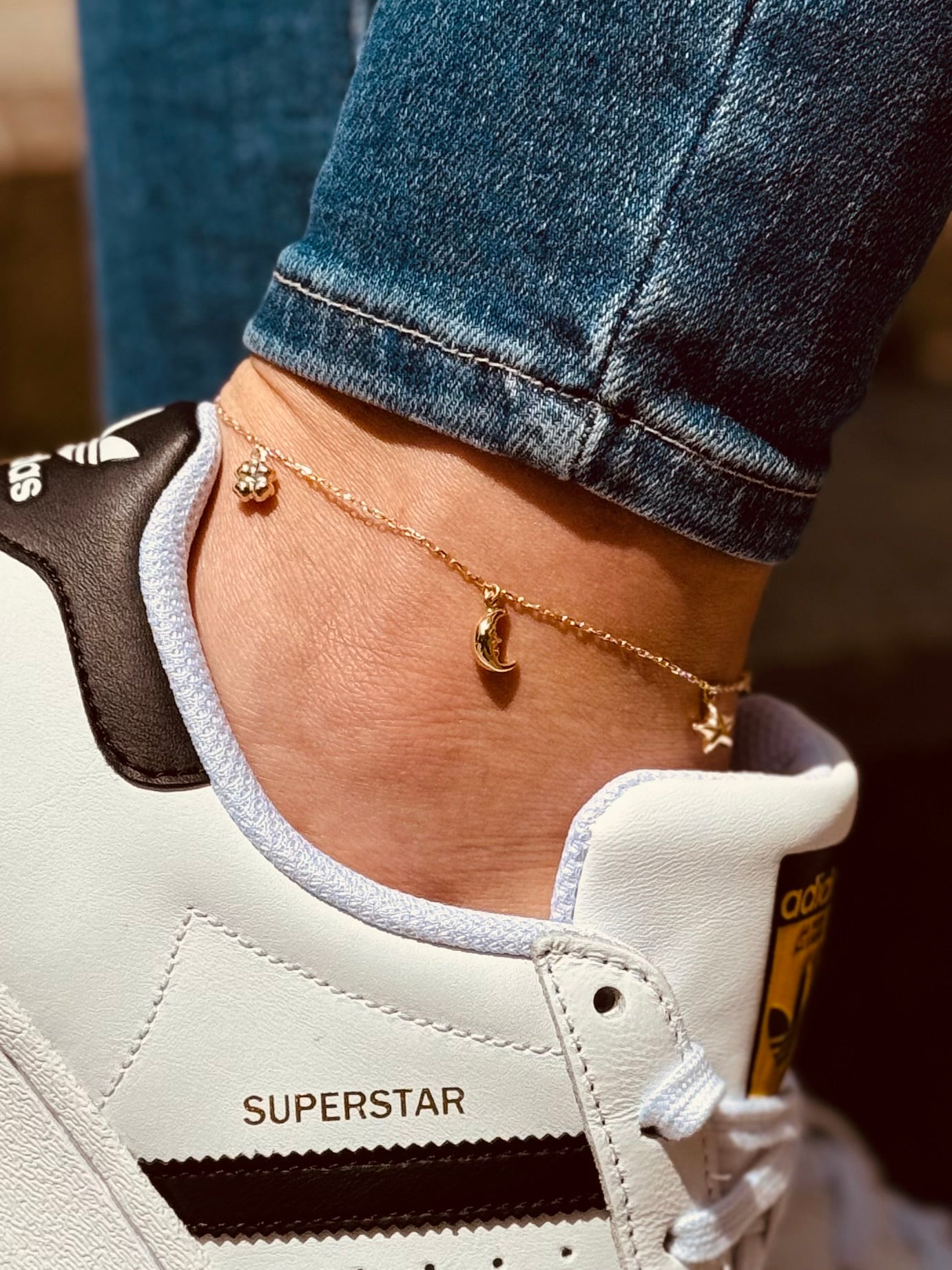 Gold Fuẞkettchen - Celestial Love Anklet