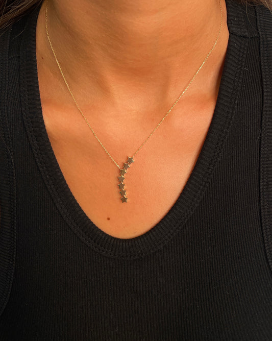 585 GOLD HALSKETTE - STERNE