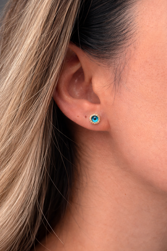 Gold Ohrringe - Nazar Zirkonia