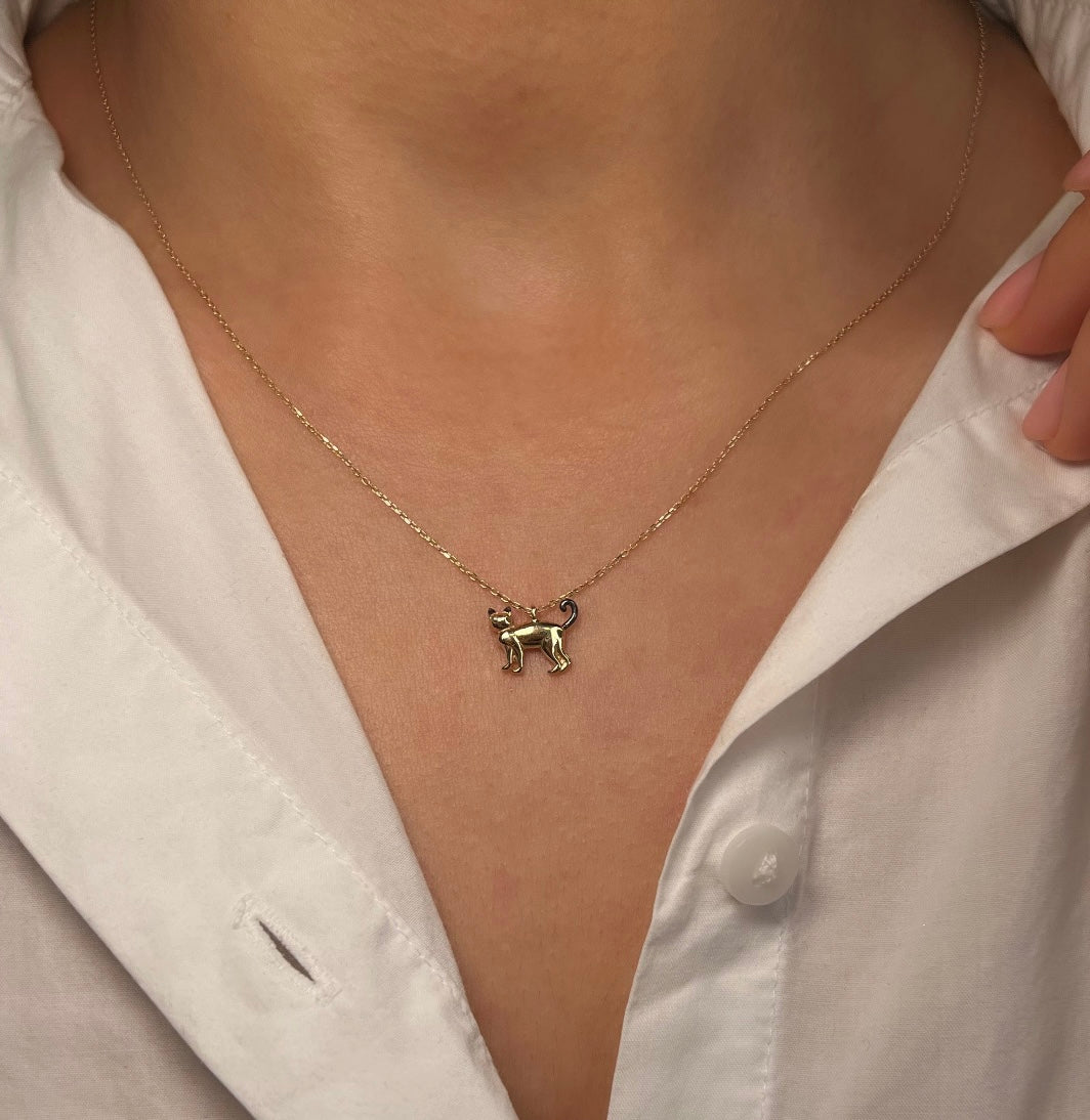 Gold Kette - Katze