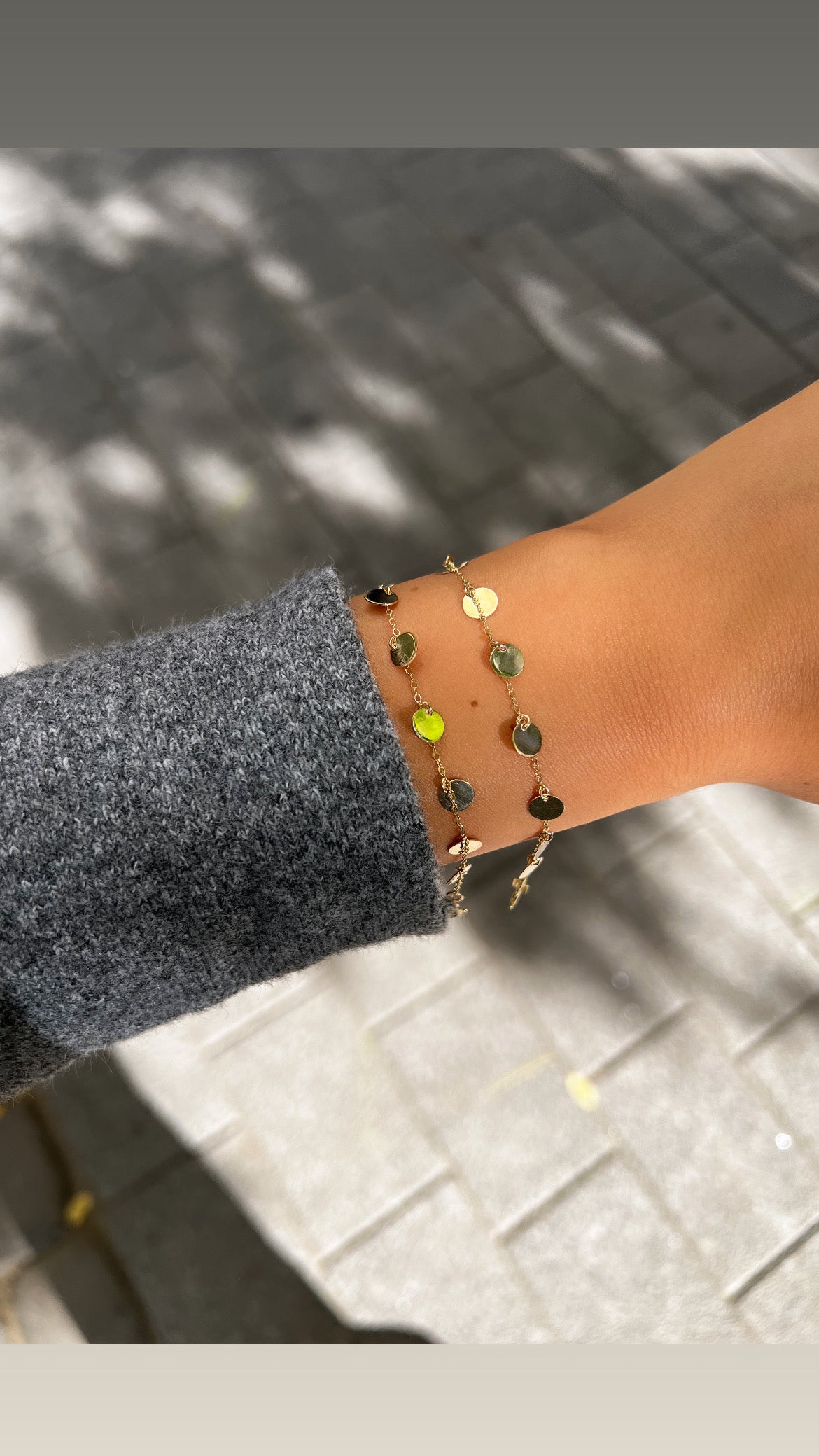 Gold Armband - Plättchen