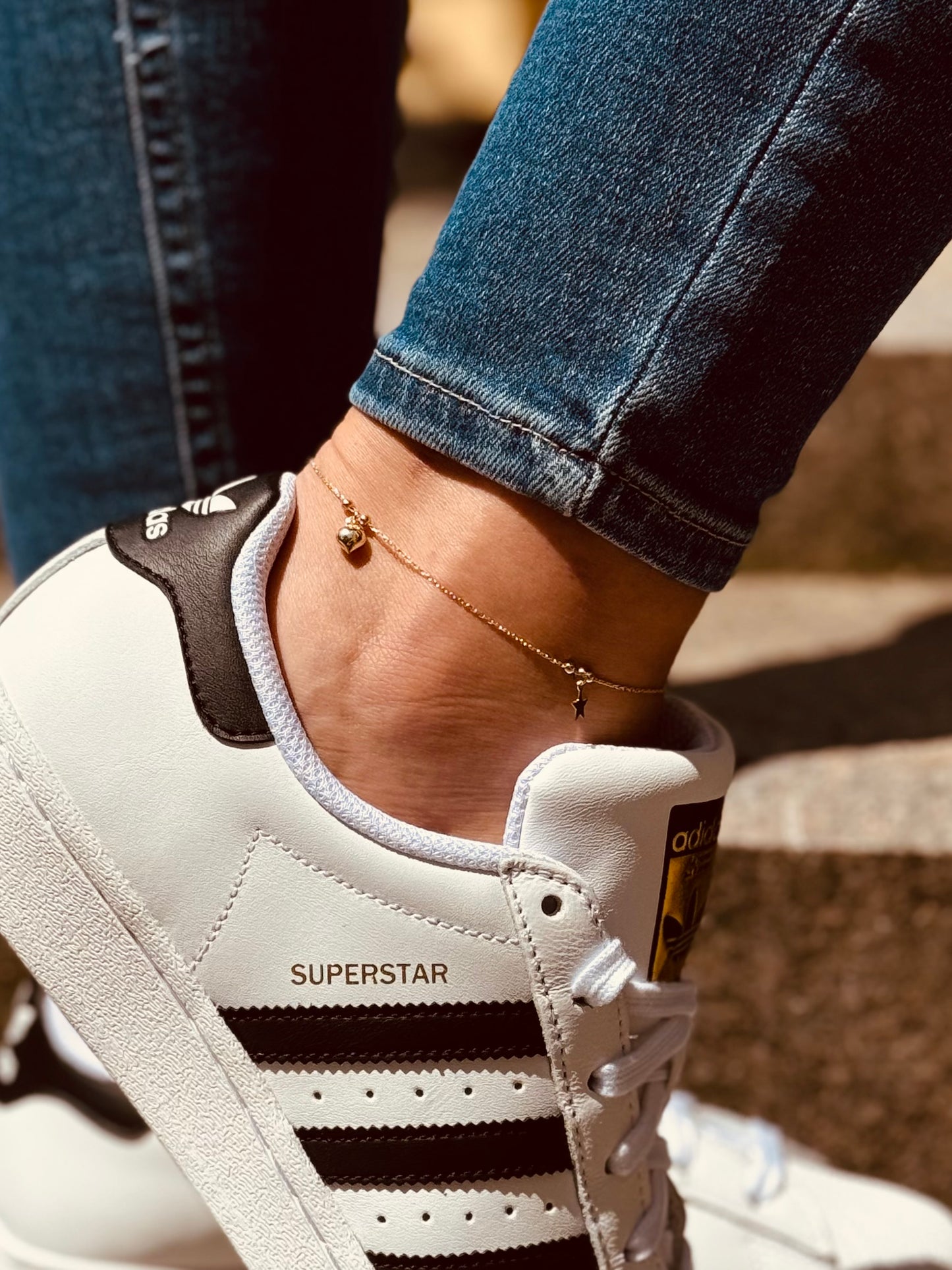 Gold Fuẞkettchen - Sternen Herz