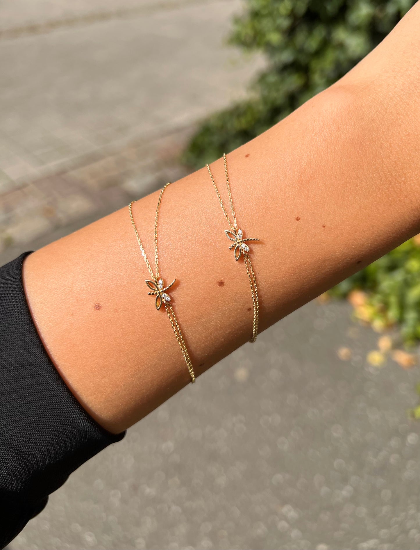 Gold Armband - Schmetterling