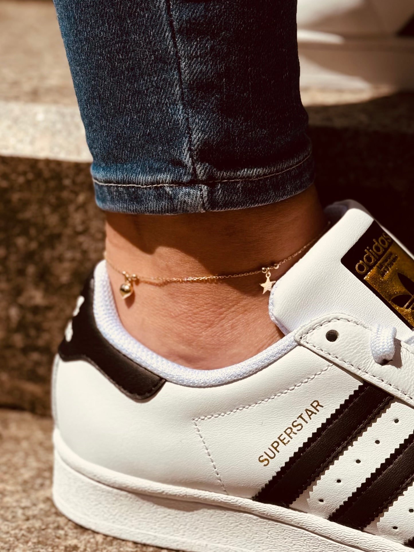 Gold Fuẞkettchen - Sternen Herz