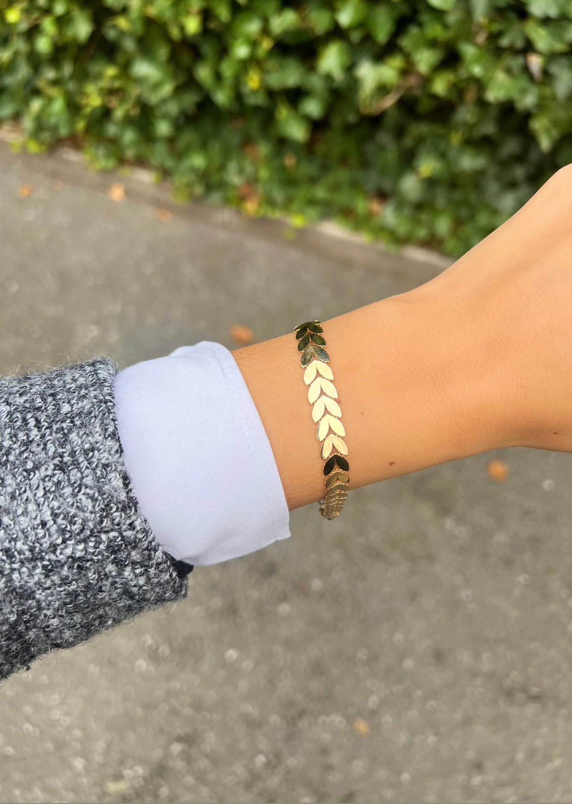 Gold Armband - Blüten