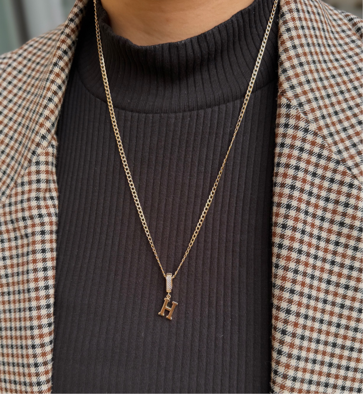 Gold Anhänger - Charm H