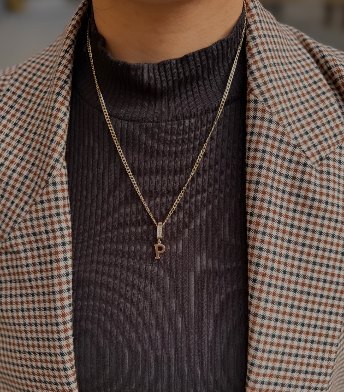 Gold Anhänger - Charm P