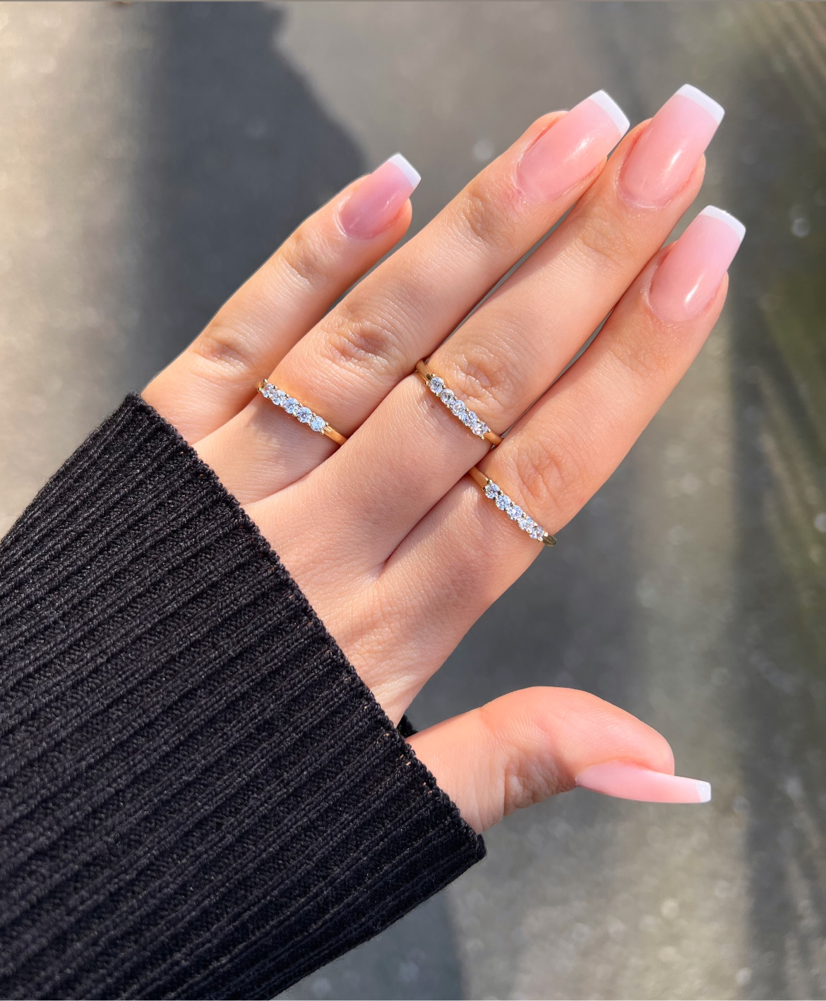 Gold Ring - 5 Steinreihe