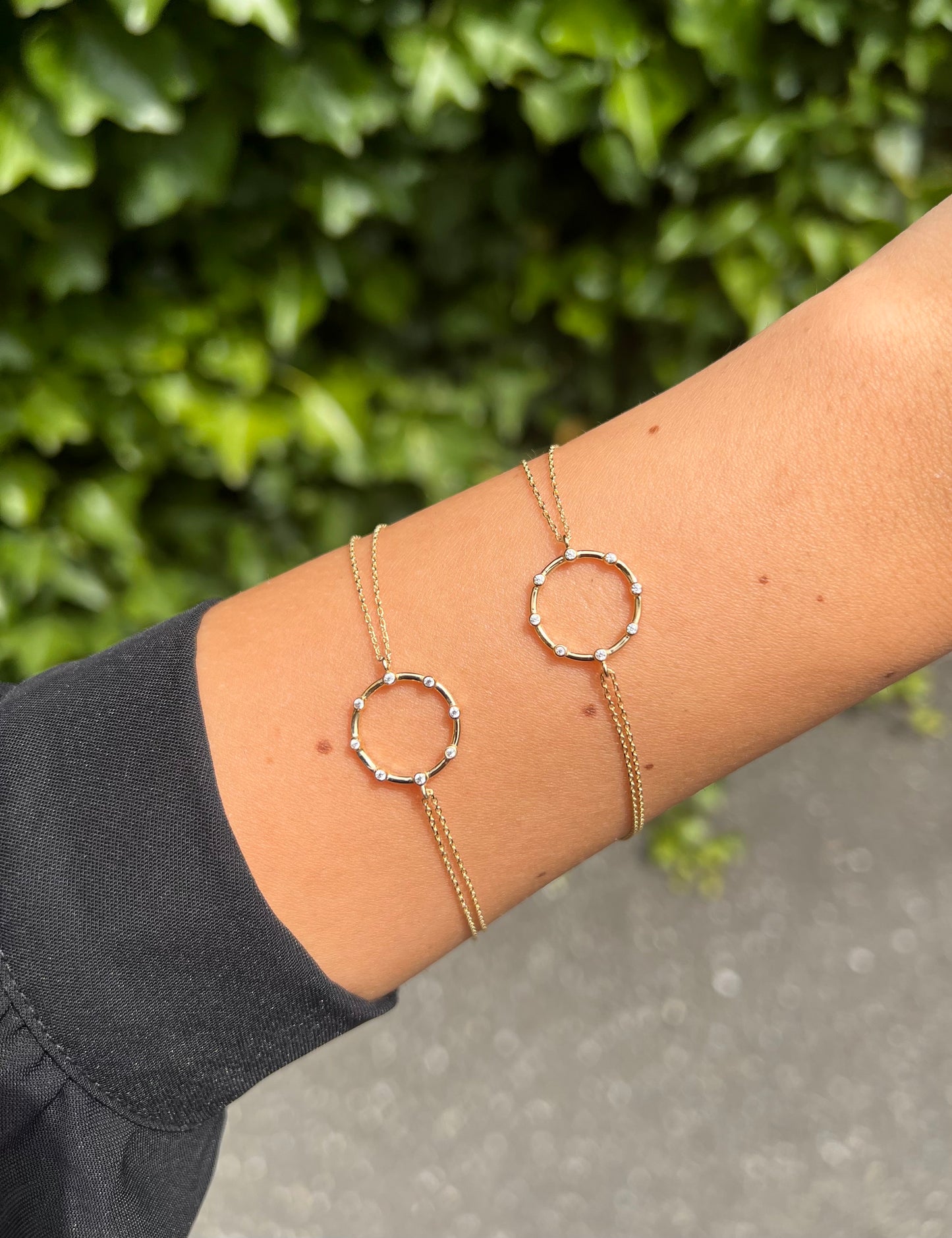 Gold Armband - Kreisrahmen