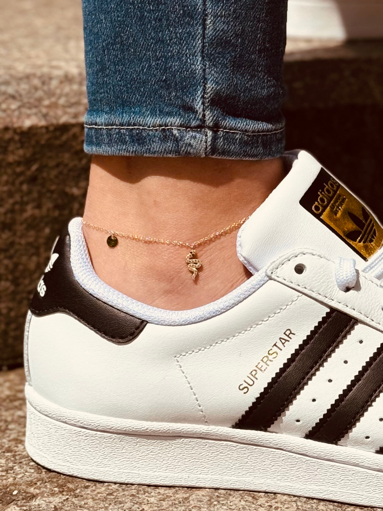 Gold Fuẞkettchen - Serpent Charm Anklet