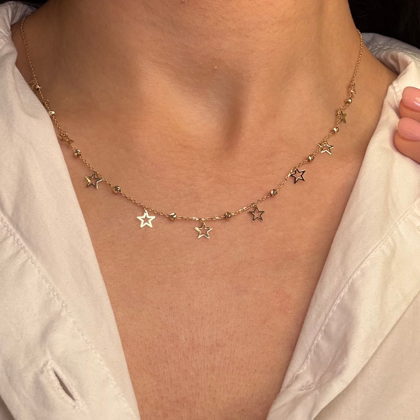 Gold Halskette - Sternchen & Dorika Reihe