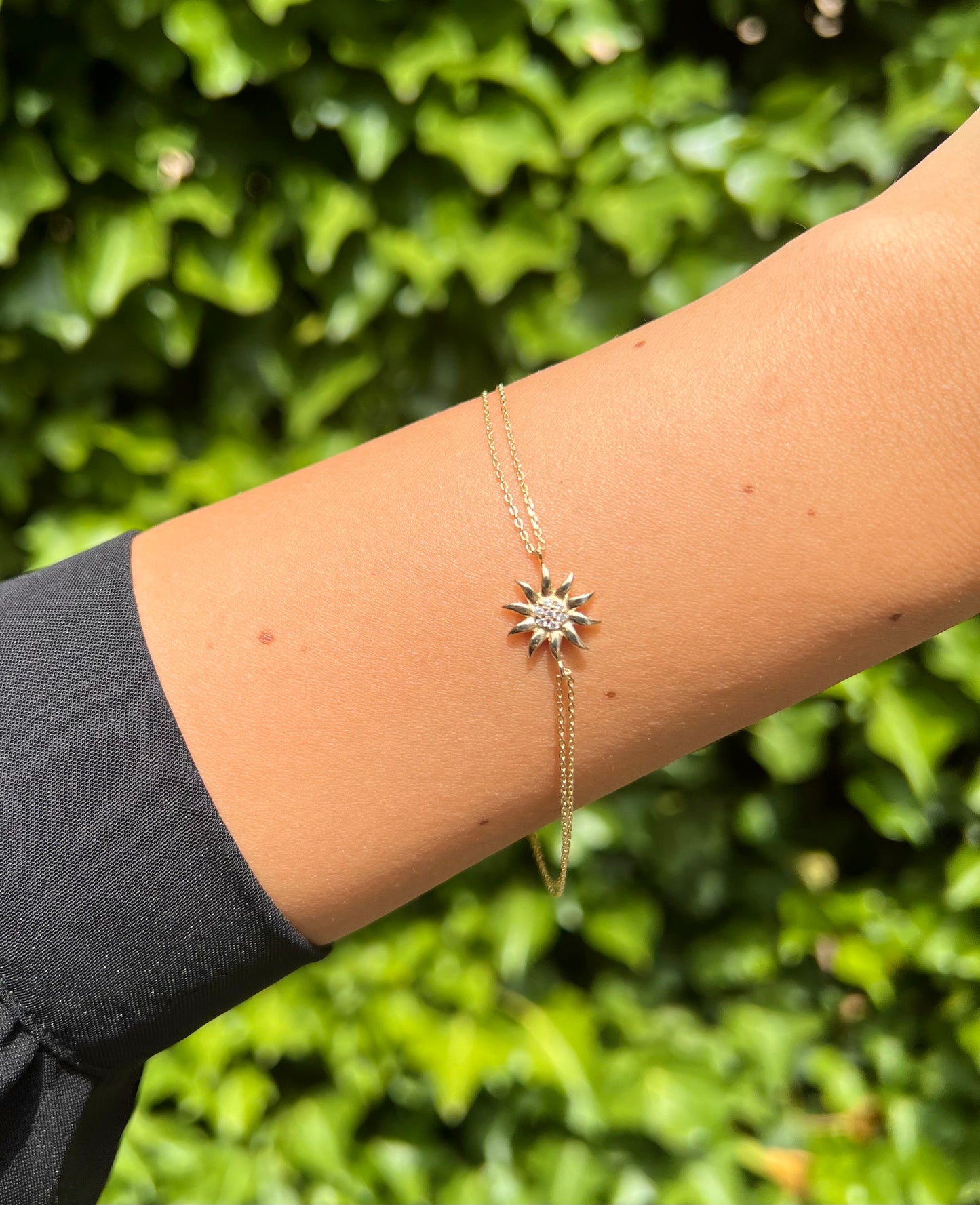 Gold Armband - Frühlingsblume