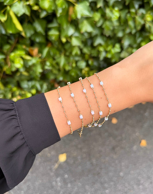 Gold Armband - White Dorika