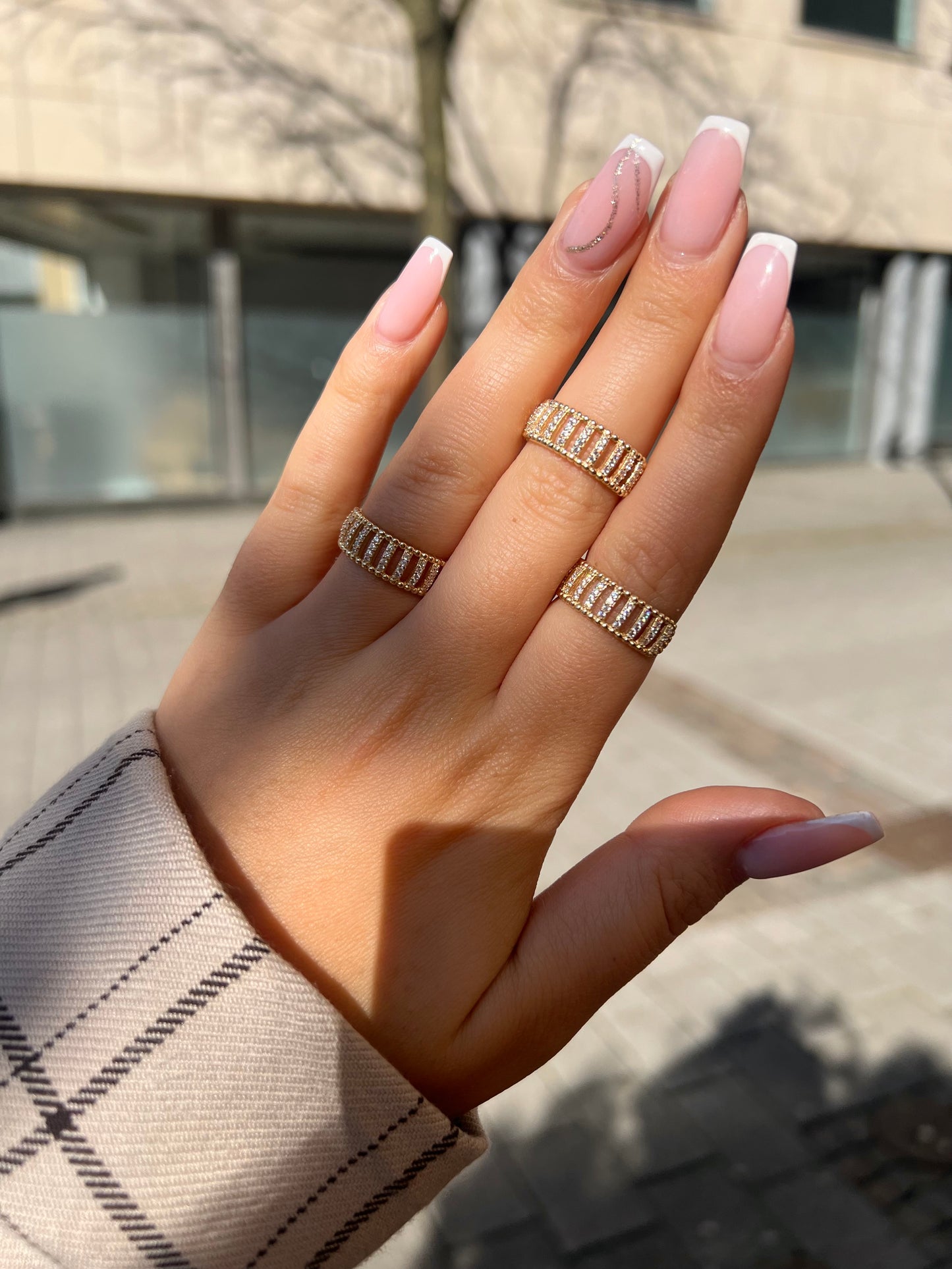 Gold Ring - Line Zirkonia