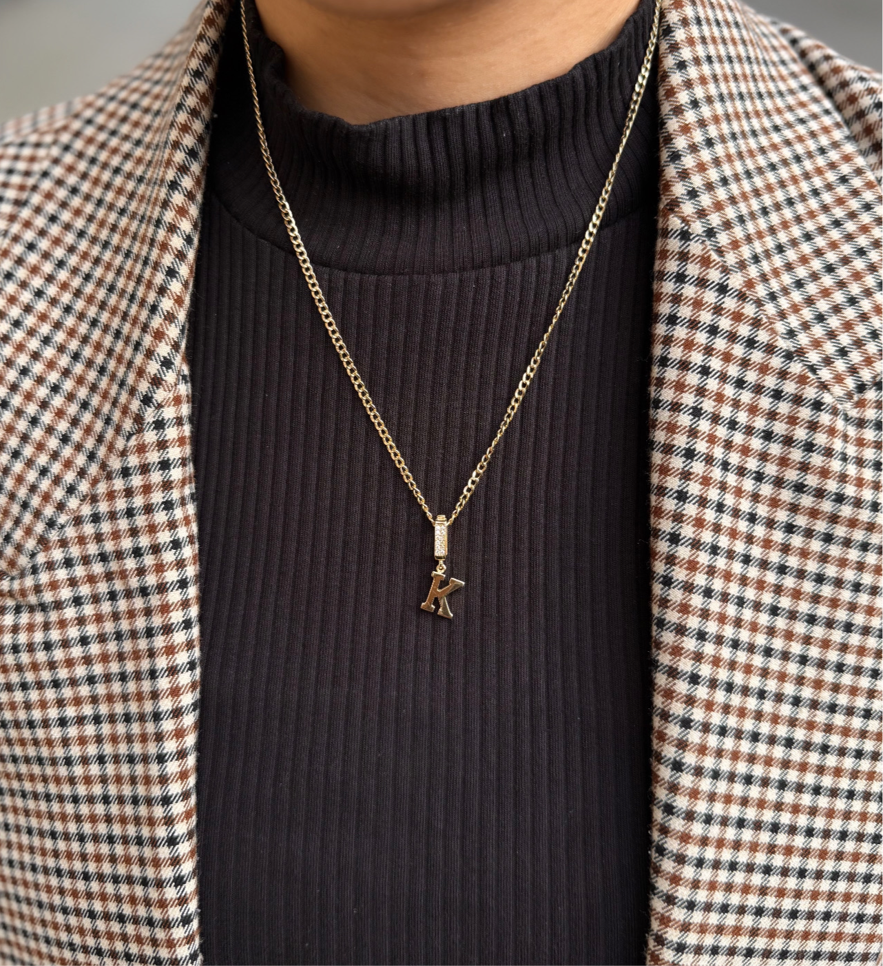 Gold Anhänger - Charm K