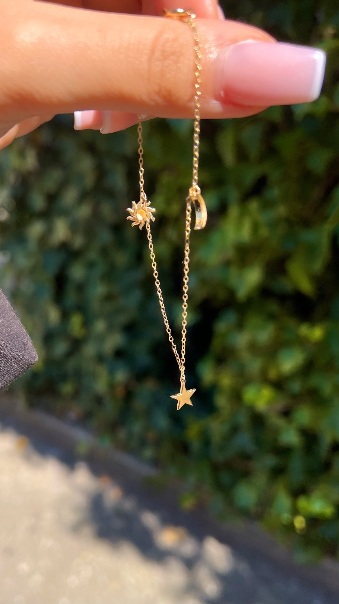 Gold Armband - Mond, Stern und Sonne