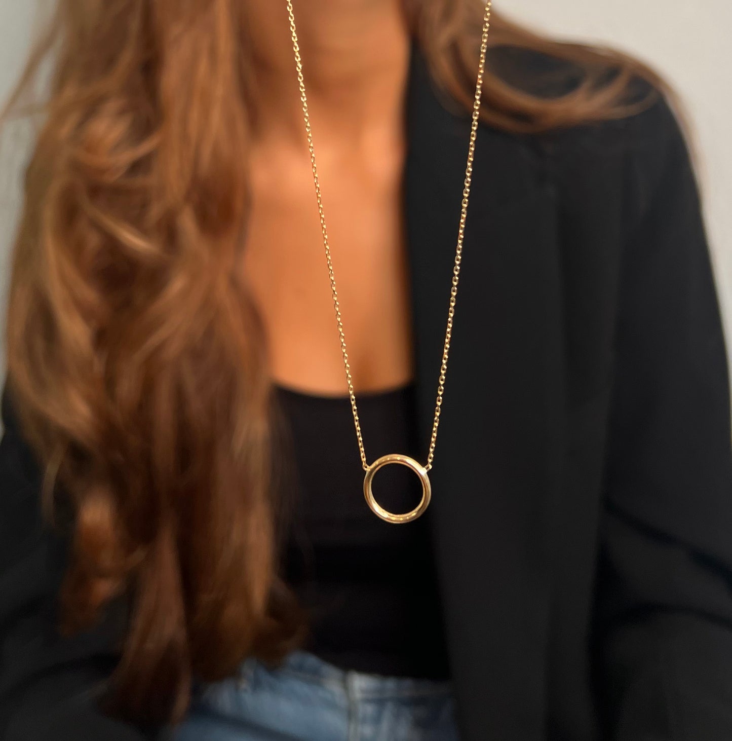 585 GOLD HALSKETTE - KREIS