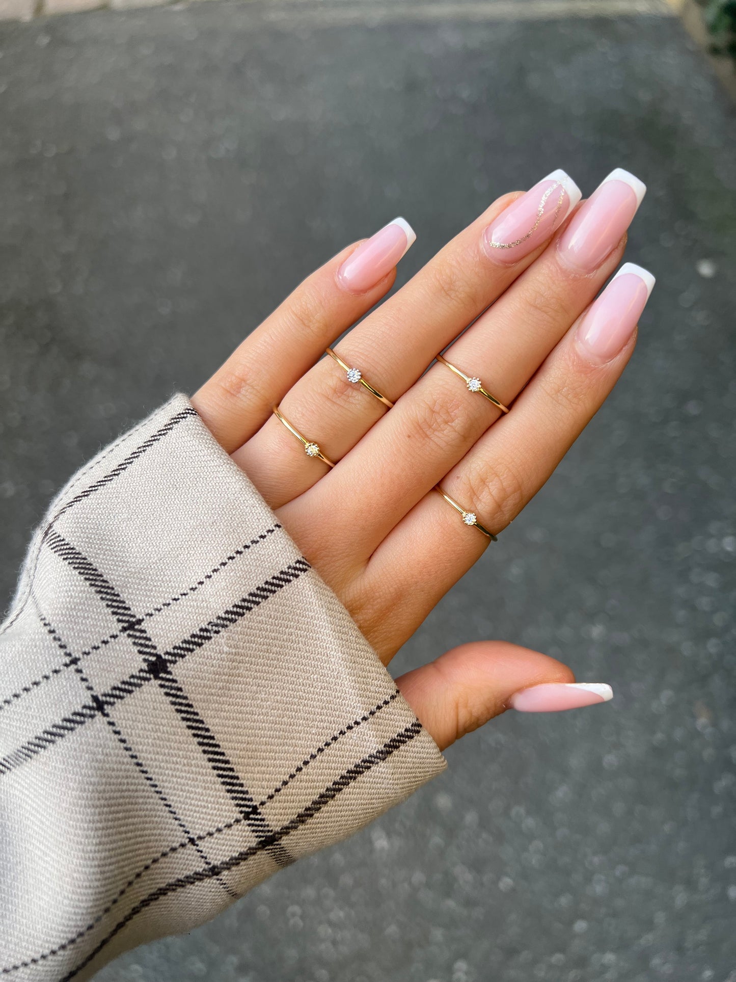 Gold Ring - Solitär Zehnkantige Fassung