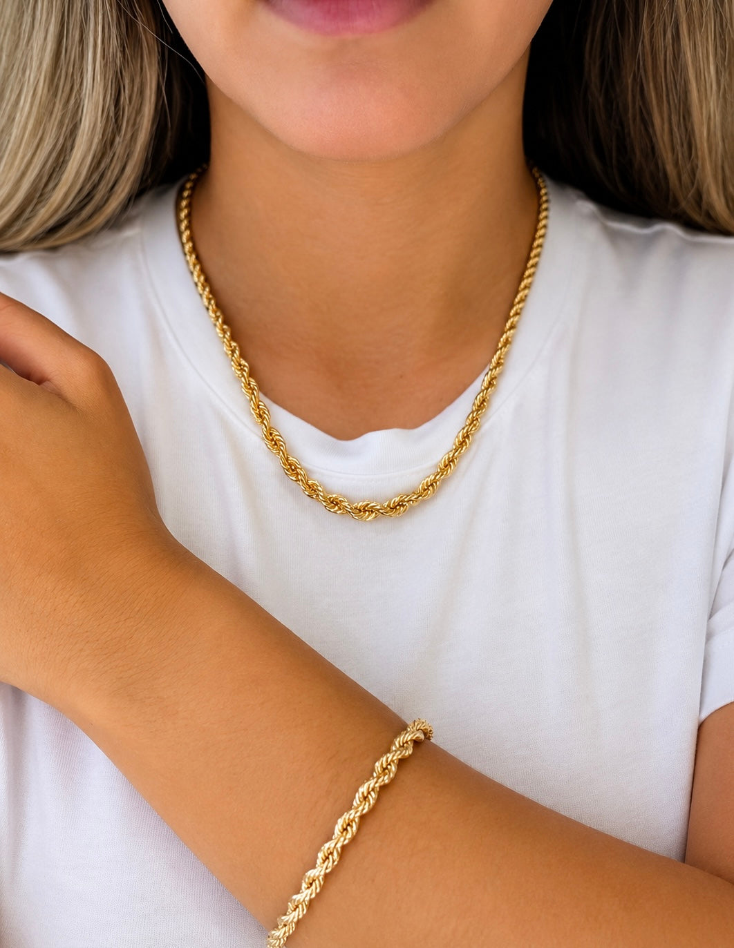Gold Halskette & Armband - Halat