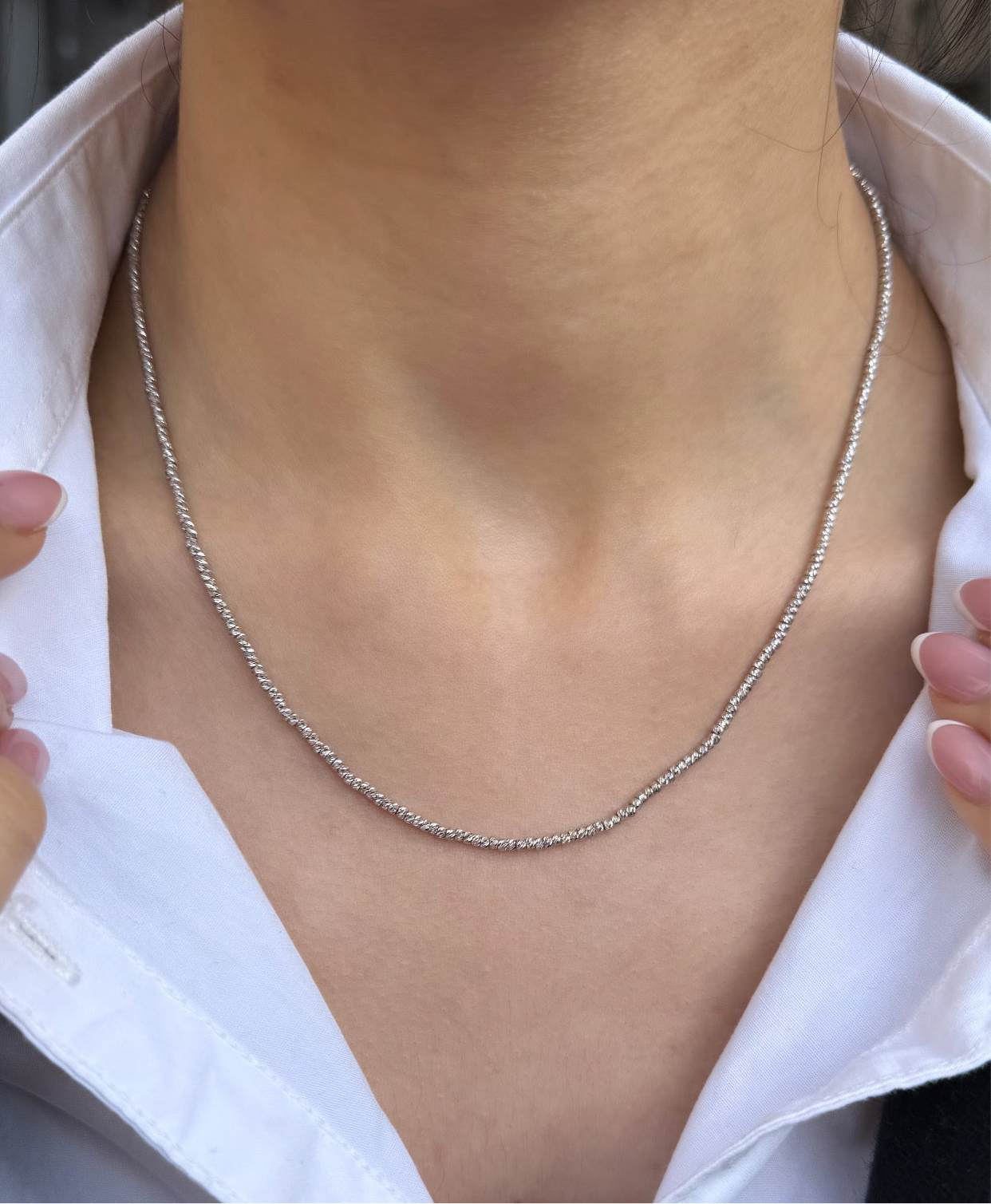 Gold Halskette - Dorika Weißgold