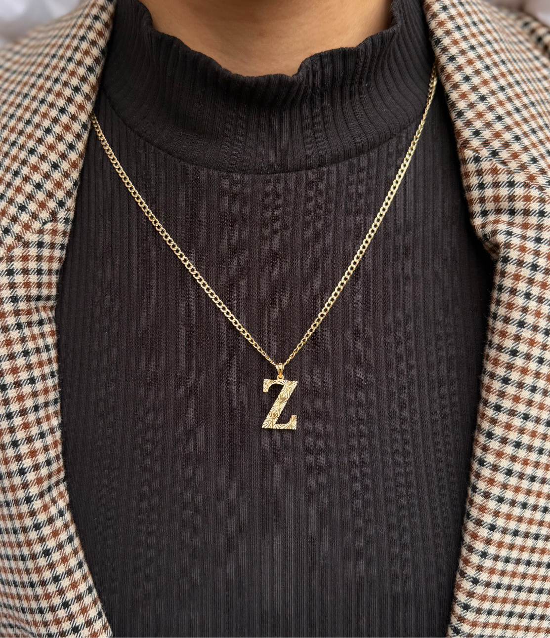 Gold Anhänger - Buchstabe Z