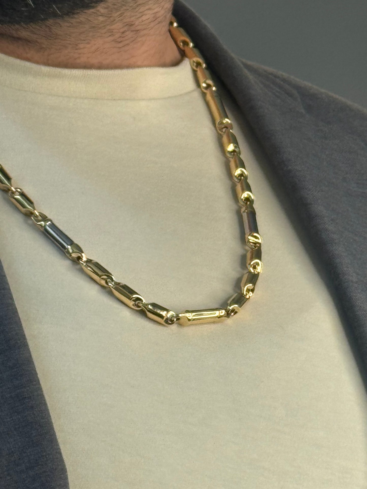 Maskuline Statement-Kette aus 14k (585) Gold