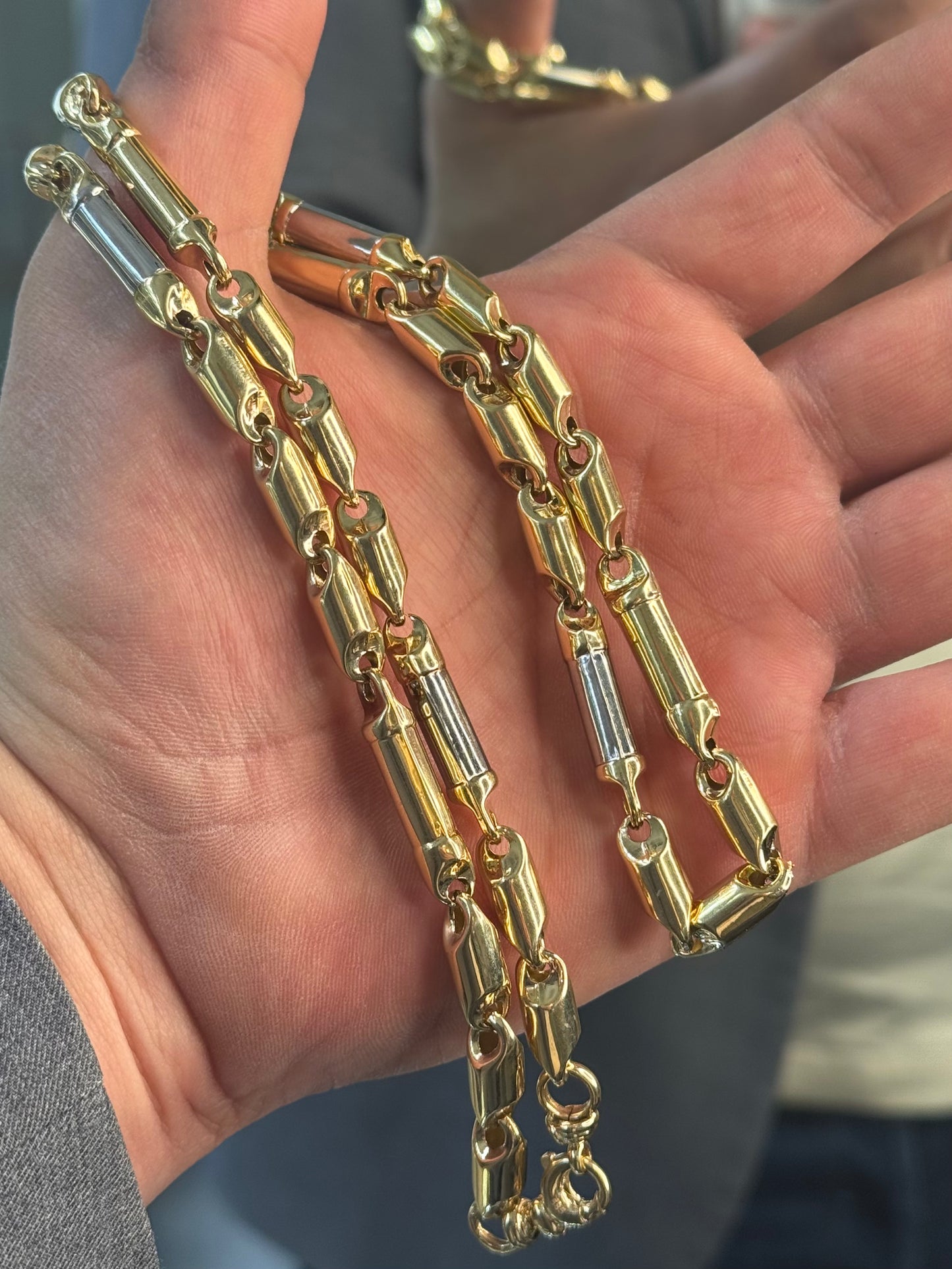 Maskuline Statement-Kette aus 14k (585) Gold