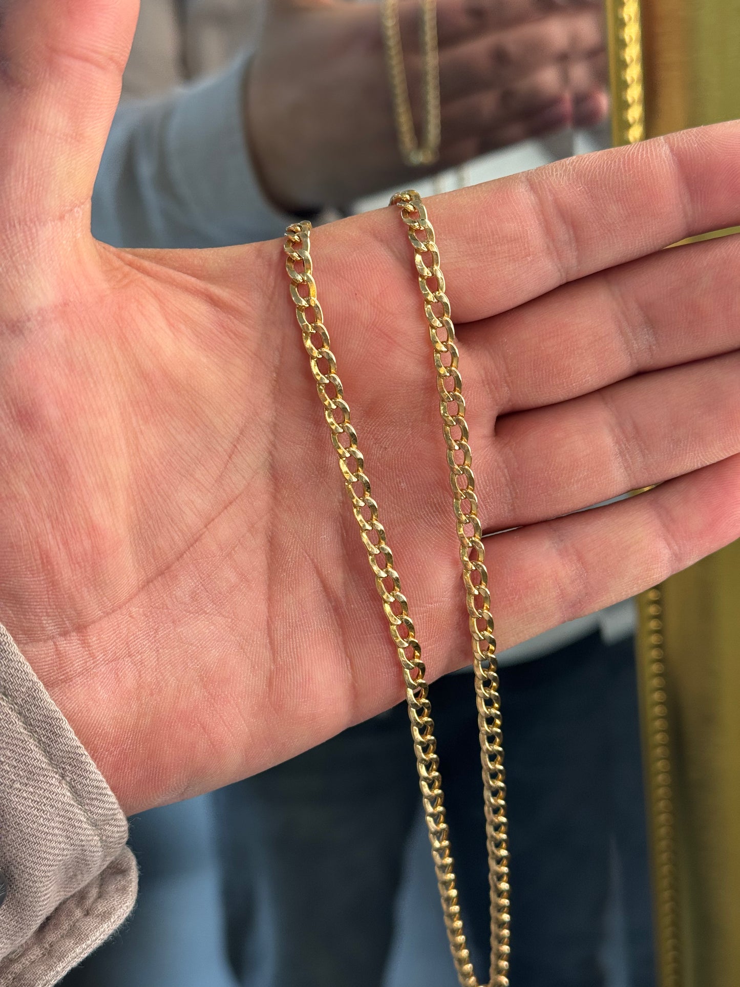 Herren Panzerkette – 14 Karat Gold – 53 cm / 4 mm