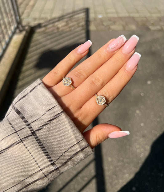 Gold Ring - Sechskant Baguette