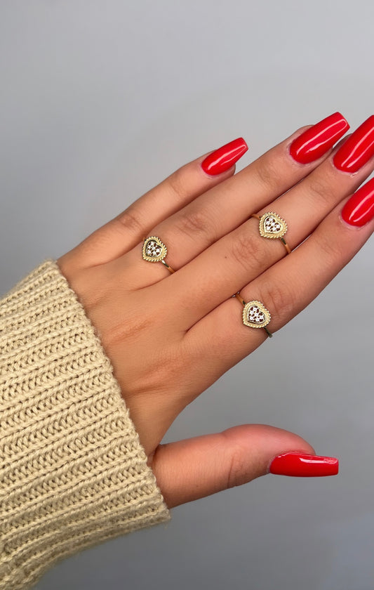 585 GOLD RING - HERZ MODELL