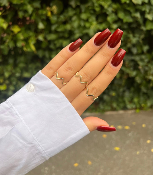 Gold Ring - Zick Zack mit Zirkonia