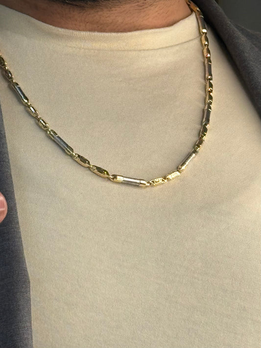 Bicolor-Kette aus 14k (585) Gold – 65 cm