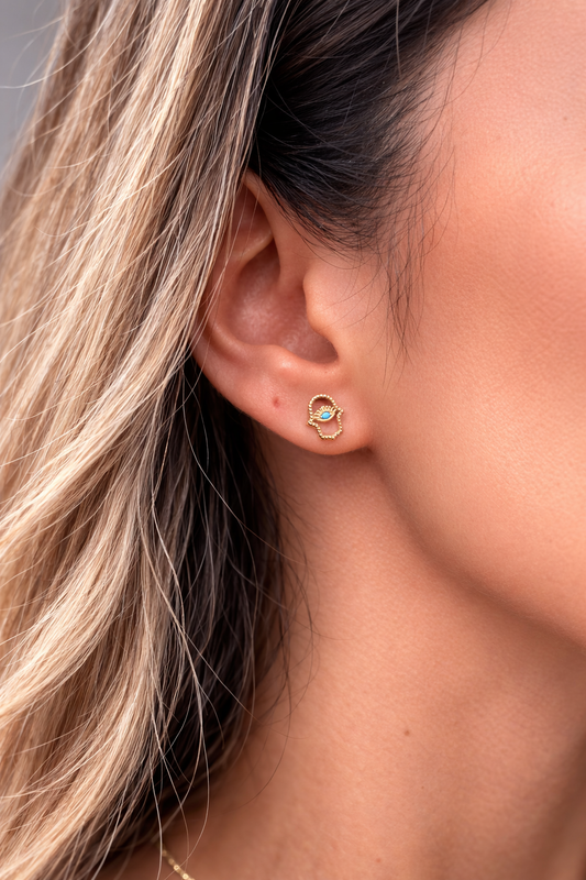 Gold Ohrringe - Fatimas Hand