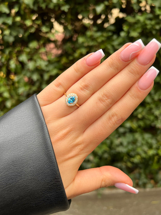 Gold Ring - Ozean Blue