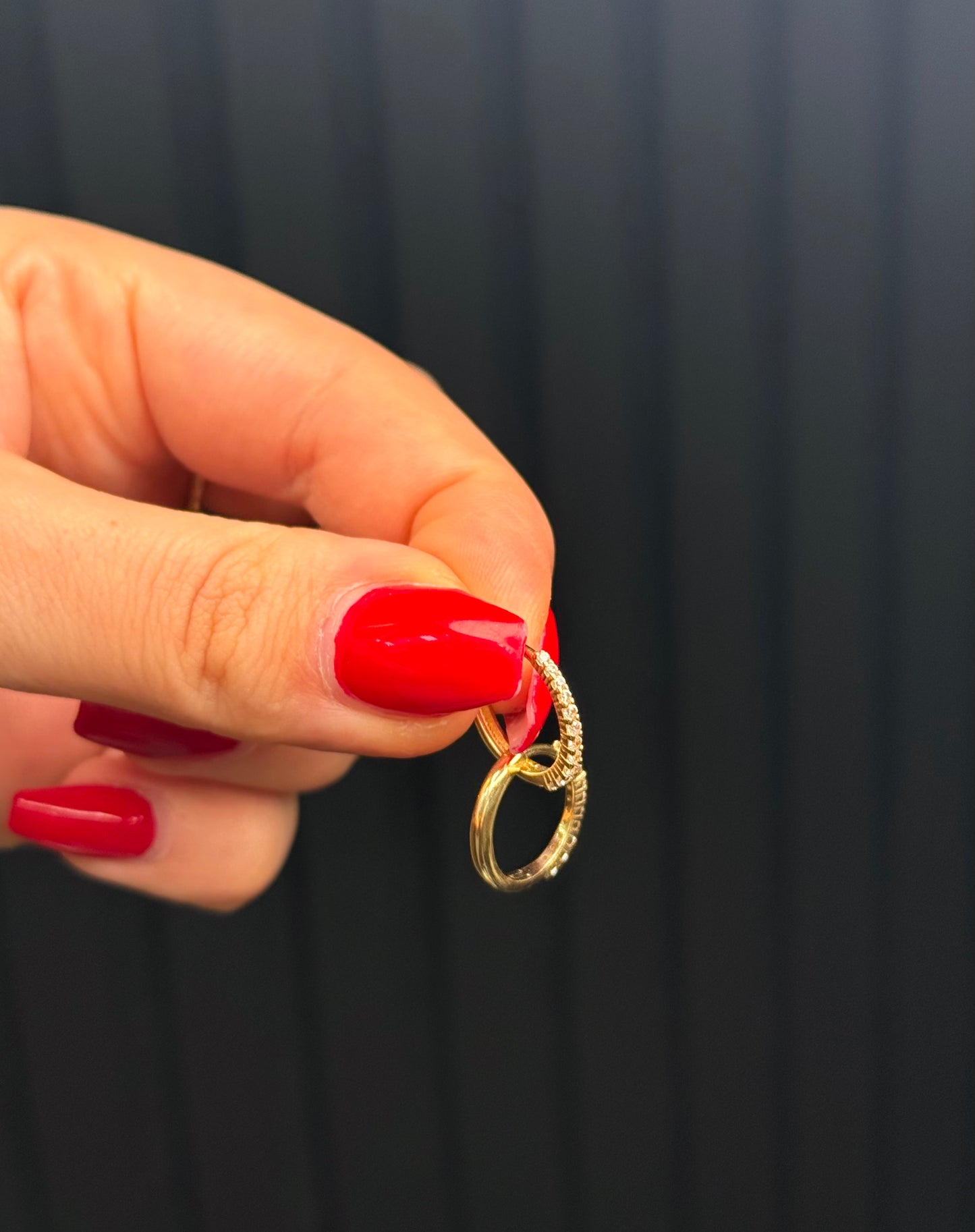 Gold Creolen - Half Zirkonia