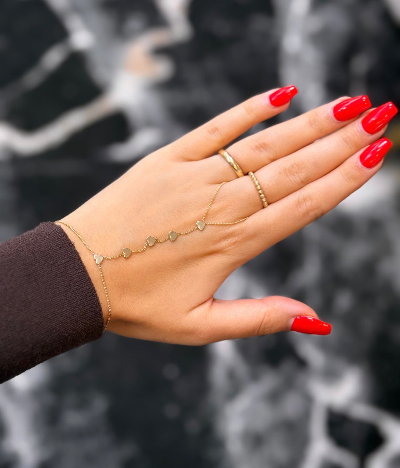 Gold Handkette - Herz