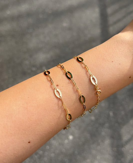 Gold Armband - Oval Elegance