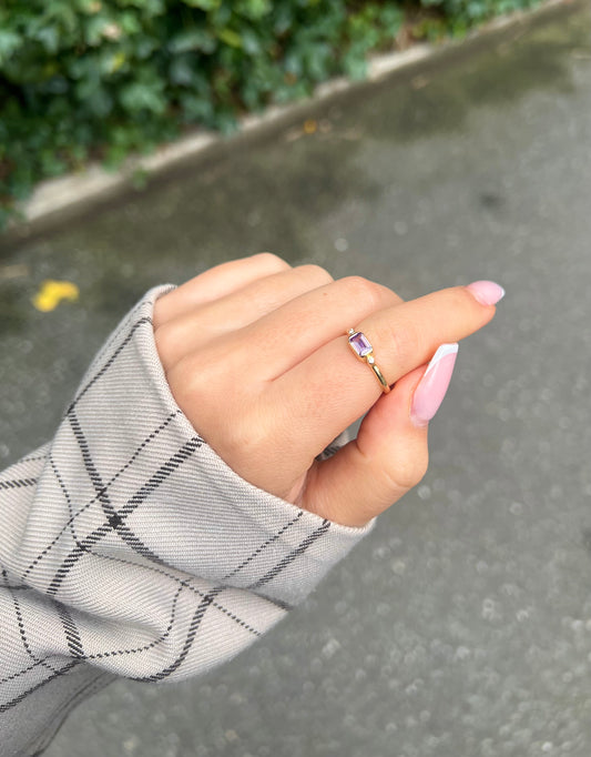 Gold Ring - Lila Baguette