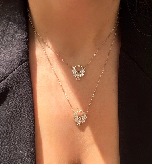 Gold Halskette - Anka Kuşu Zirkonia