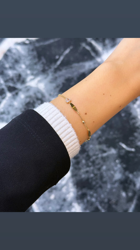 Gold Armband - Heart