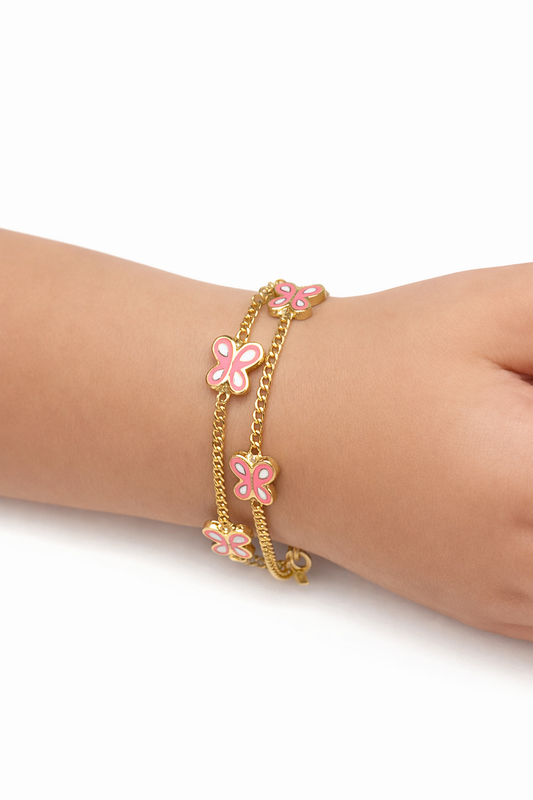 Gold Armband - Schmetterling